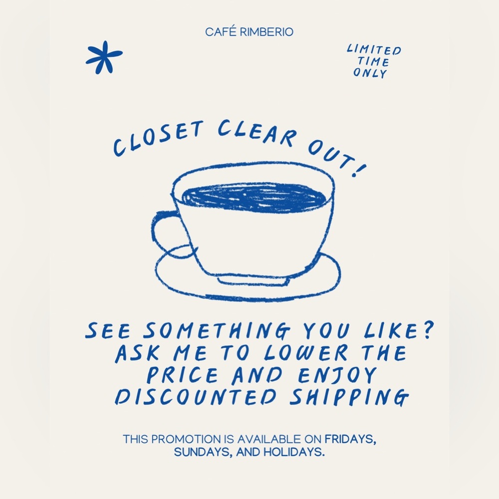 CLOSET CLEAR OUT - SHIPPING DISCOUNT